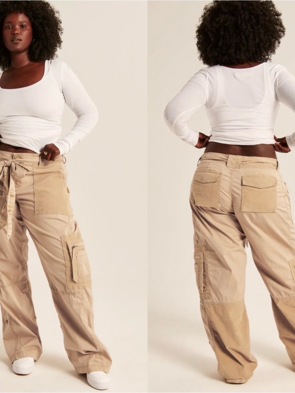 Abercrombie & Fitch 2000’s Cargo Pants Womens 30 Tan